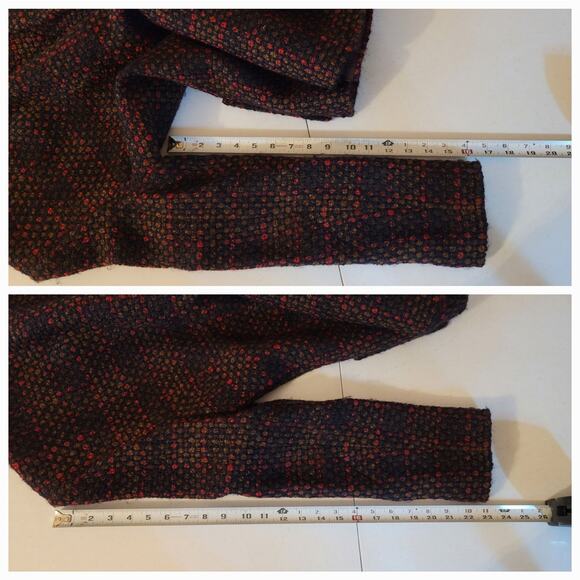 LUCA LUCA Size 44 EUR 100% WOOL Navy Blue Italian Tweed Ladies Blazer Size 8 US - Picture 10 of 11